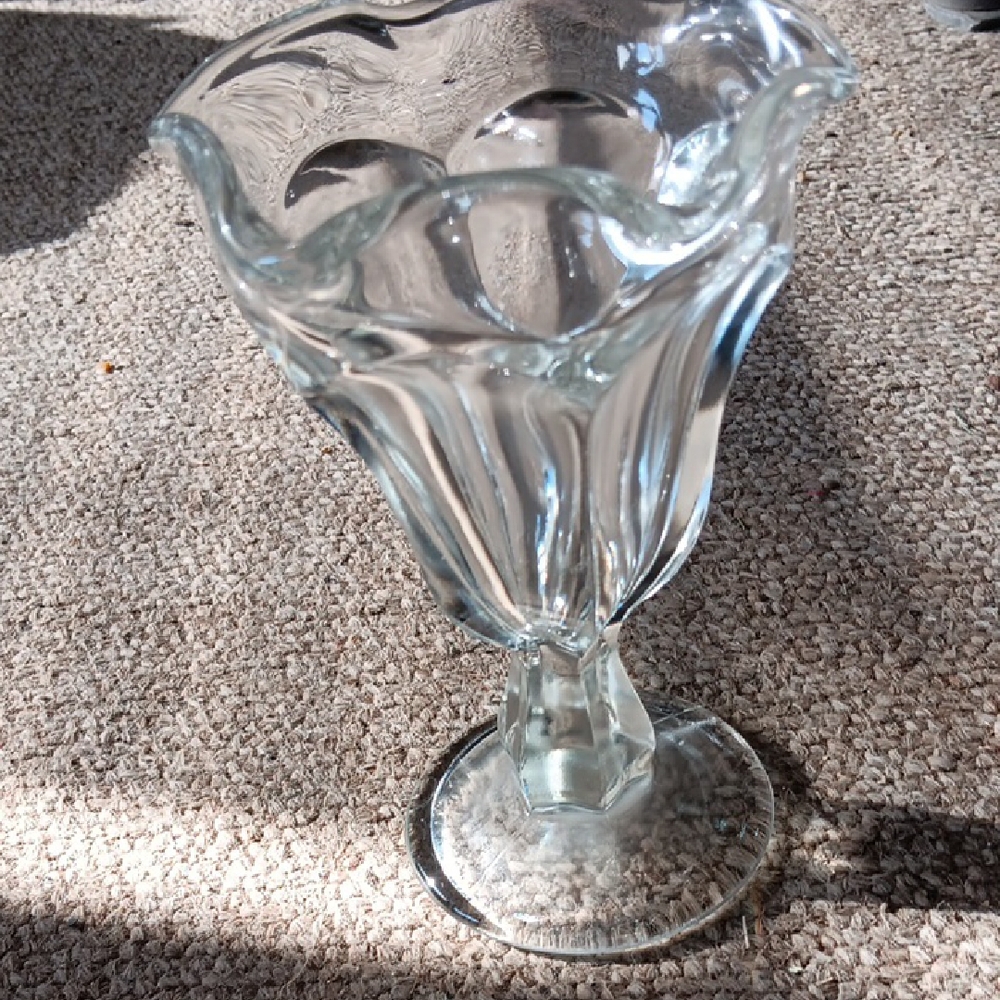 Anchor Hocking Elegant Clear Glass Compote